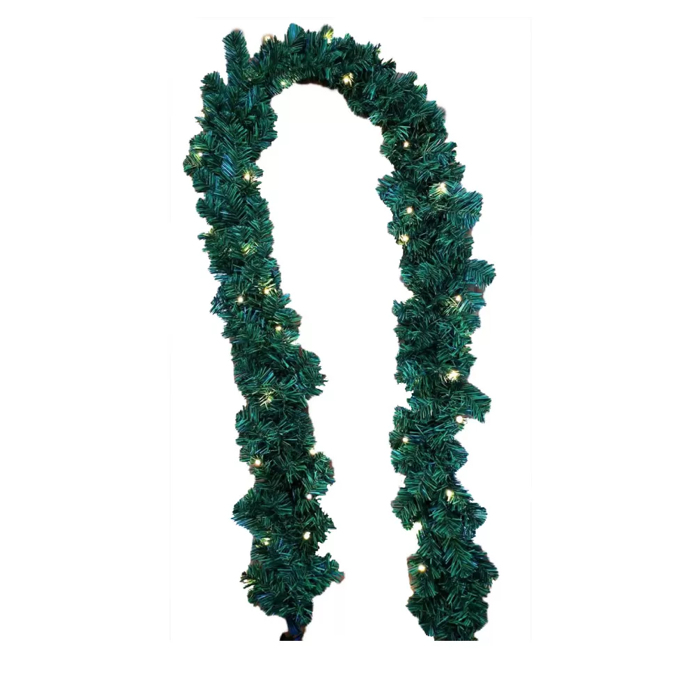 Christmas Forever GARLAND PRE-LIT NAT. SHERWOOD PINE 5′ X 12″ 100TIPS 25 LED LIGHTS
