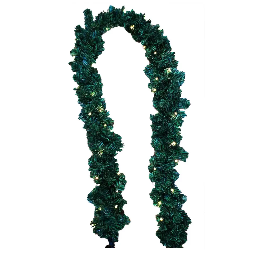 Christmas Forever GARLAND PRE-LIT NAT. SHERWOOD PINE 9′ X 12″ 180 TIPS W/50 LED LIGHTS