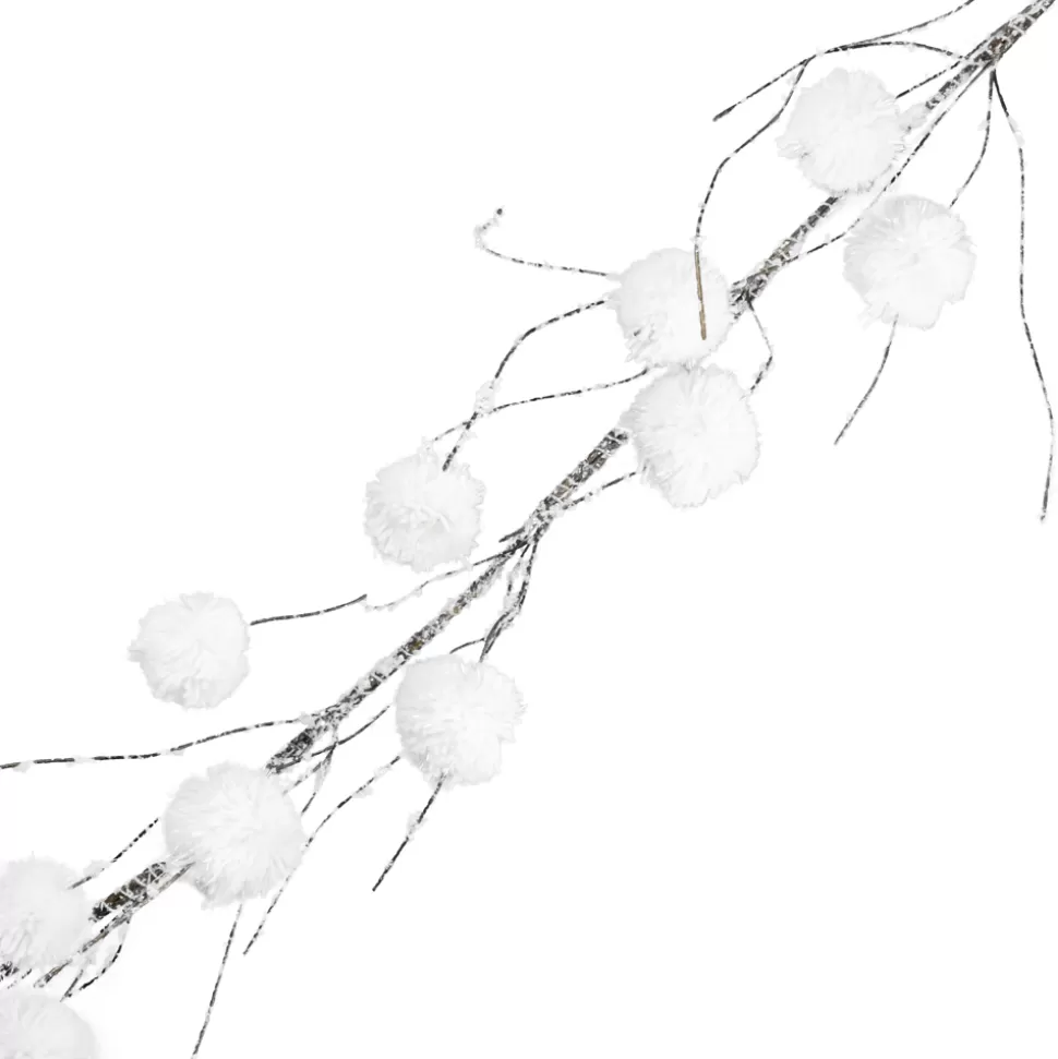 Christmas Forever GARLAND SNOWBALL 65″ X20 W/ NATURAL FROSTED BRANCH