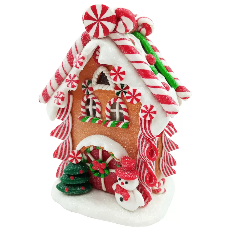 Christmas Forever GINGERBREAD HOUSE .5″X3″X6″ W/ LED LIGHT(RED/GREEN/BLUE)