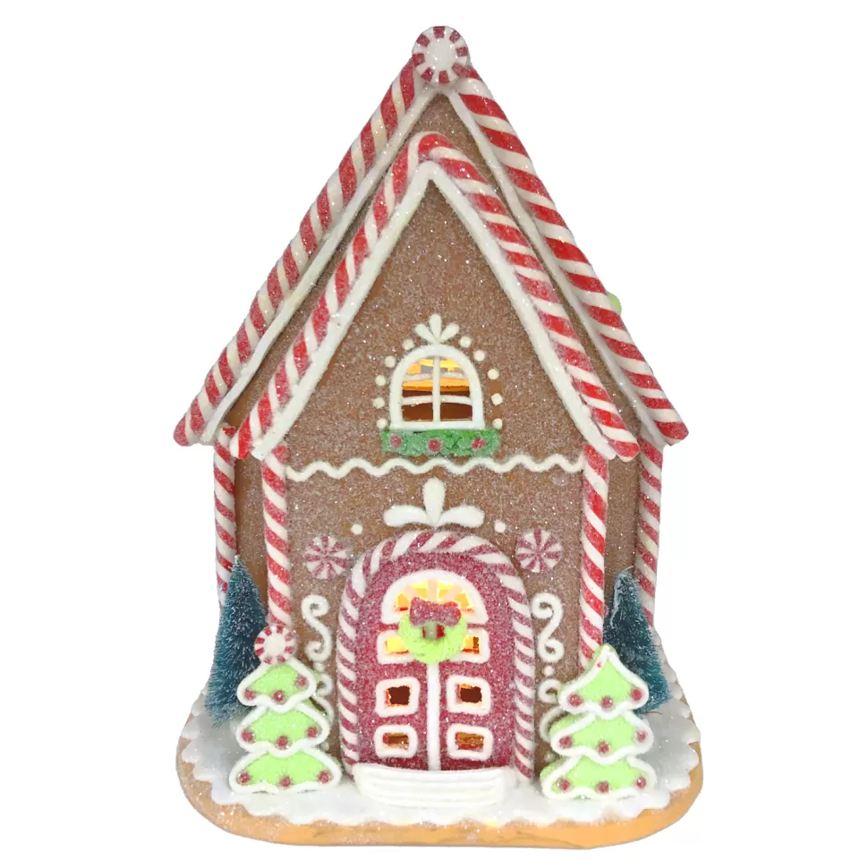 Christmas Forever GINGERBREAD HOUSE W/ LED (YELLOW) 9.3″ CLAY DOUGH