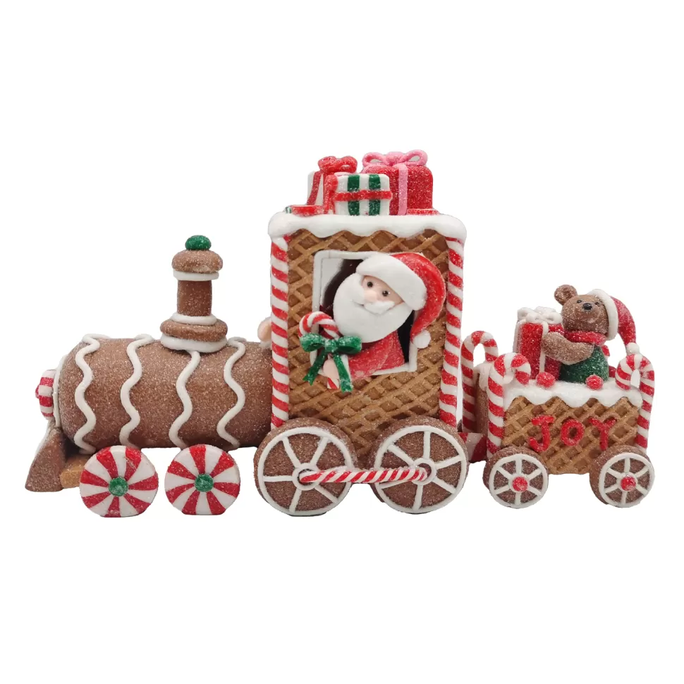 Christmas Forever GINGERBREAD TRAIN W/ SANTA 6.7″ CLAY DOUGH