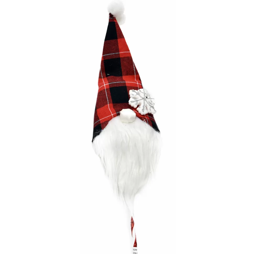 Christmas Forever GNOME HEAD PICK 25.5 BLACK/ RED HAT W/ SNOWFLAKE
