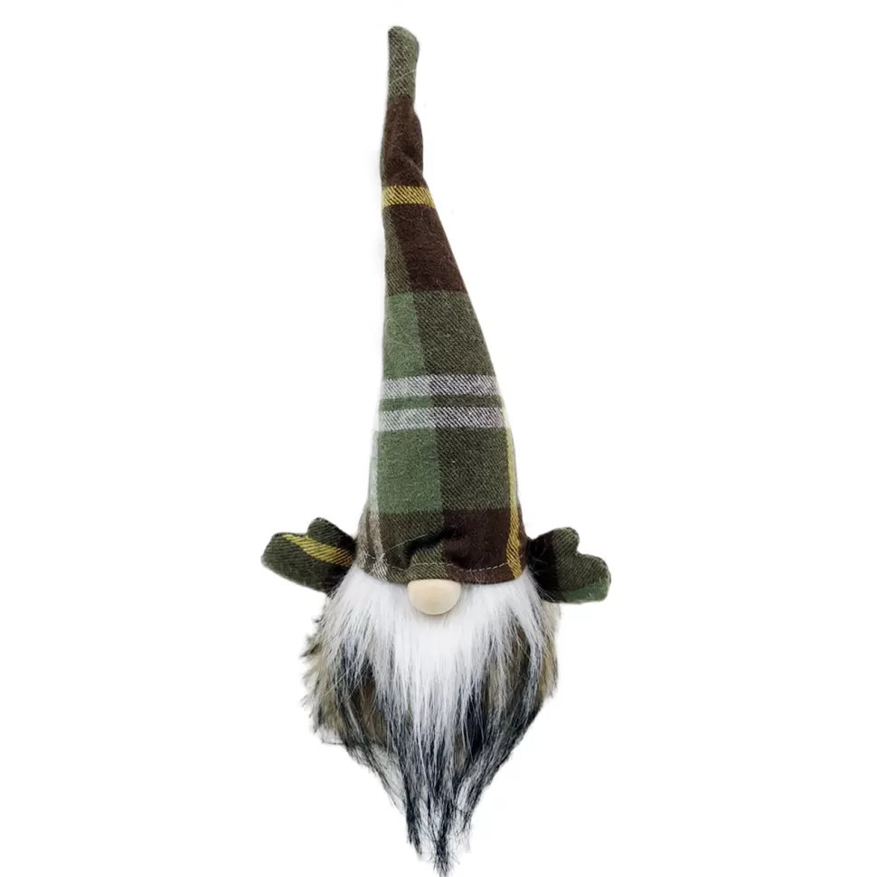 Christmas Forever GNOME PLUSH 10″ GREEN/BROWN PLAID