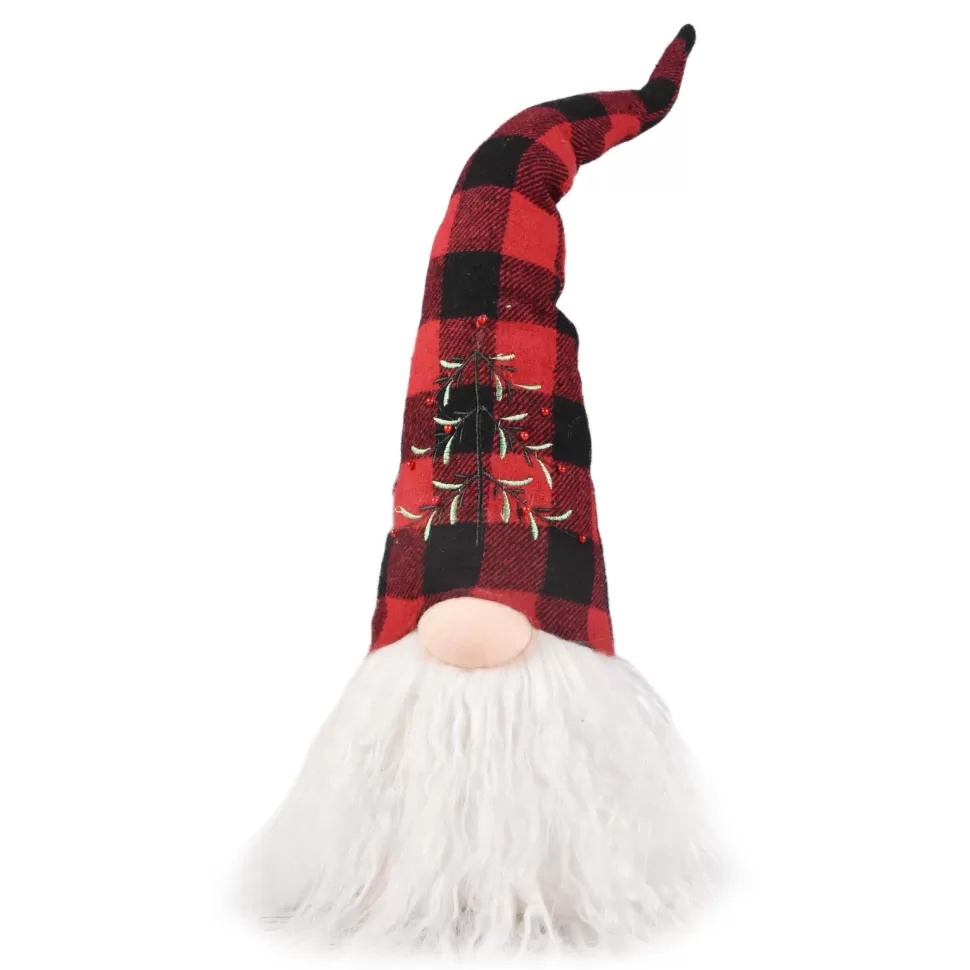 Christmas Forever GNOME PLUSH 20″ RED/ BLACK PLAID W/LONG HAT