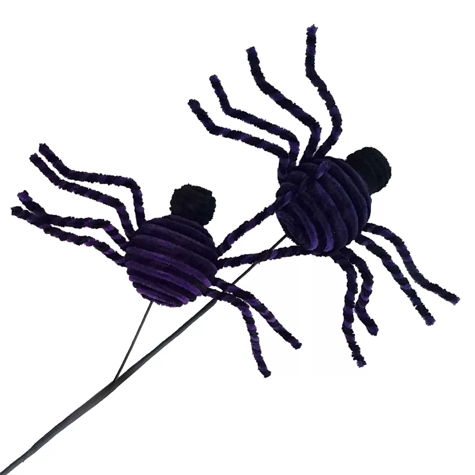 Christmas Forever HALLOWEEN SPRAY 2xSPIDER 25″ BLACK/PURPLE