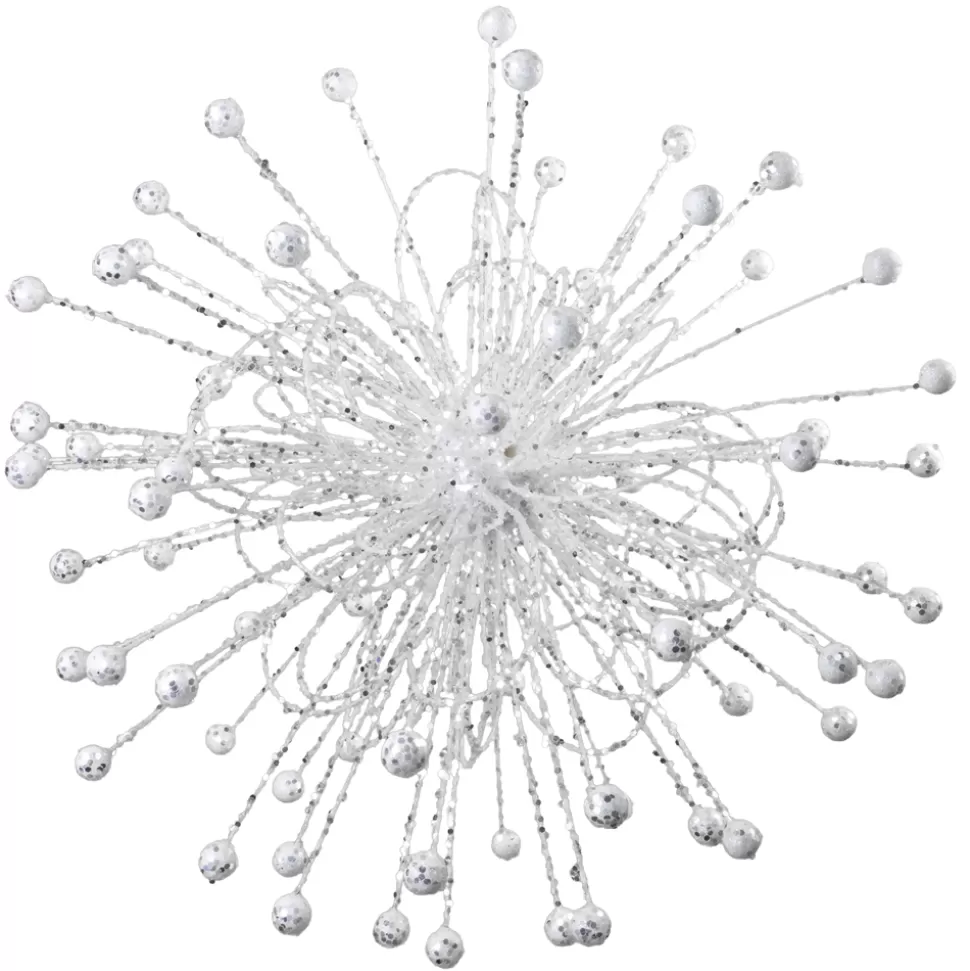 Christmas Forever HANGING STARBURST 16″ W/ WHITE GLTR