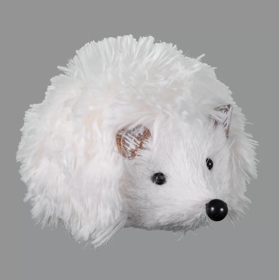 Christmas Forever HEDGEHOG WHITE 5.5″ SOFT FAUX FUR