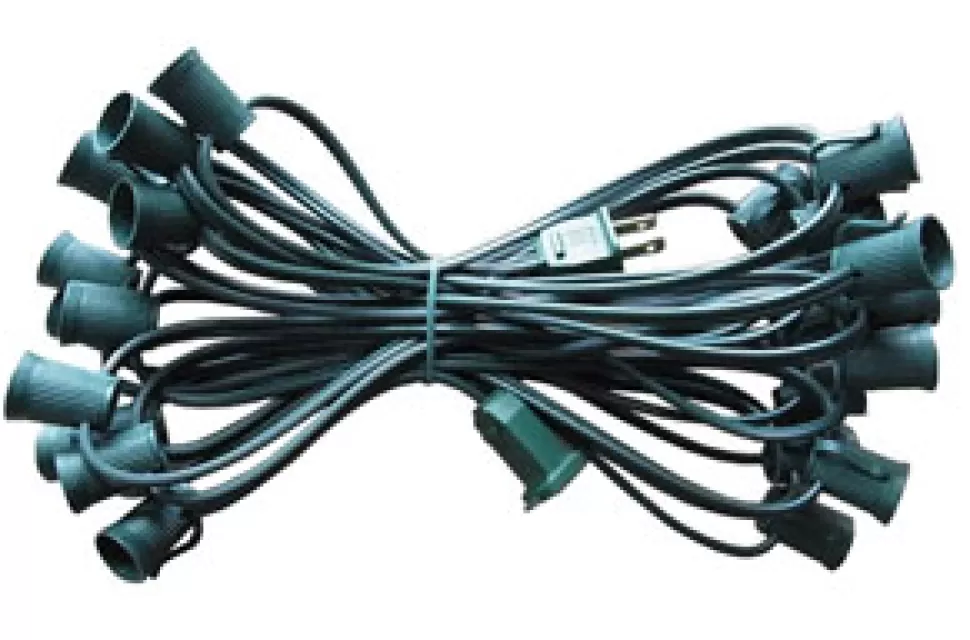 Christmas Forever LIGHT CORD GREEN C9 25L 6″X12″X6″ GREEN