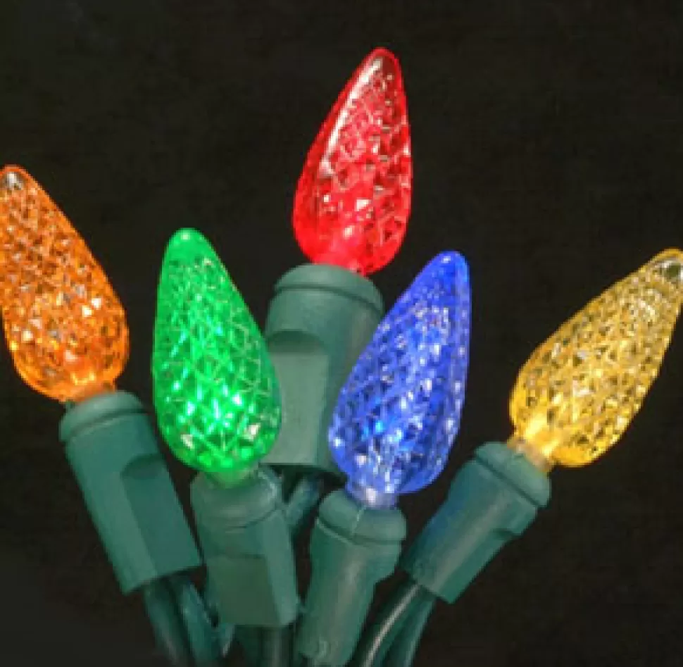 Christmas Forever LIGHT LED O/D C6 FACETED 70L 5-MULTI