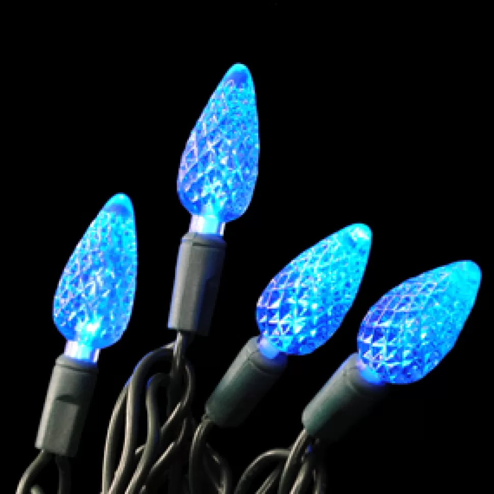 Christmas Forever LIGHT LED O/D C6 FACETED 70L BLUE