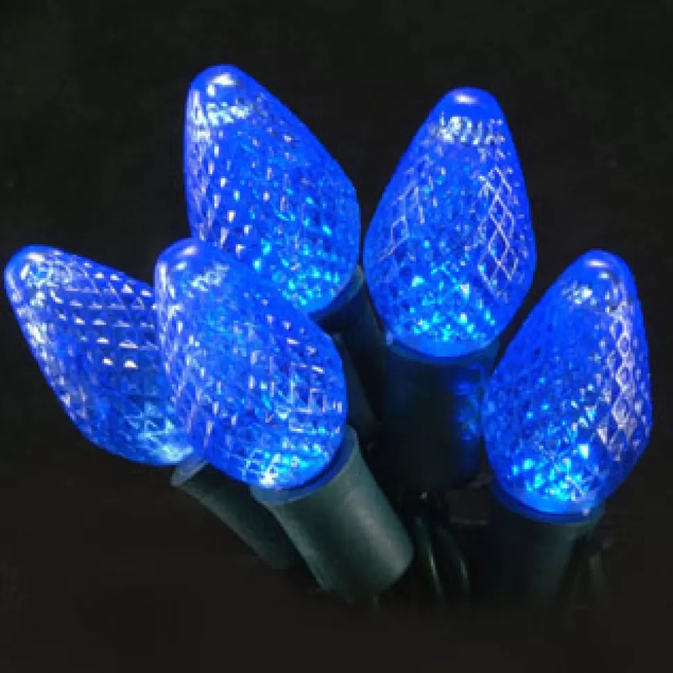 Christmas Forever LIGHT LED O/D C7 FACETED 25L BLUE