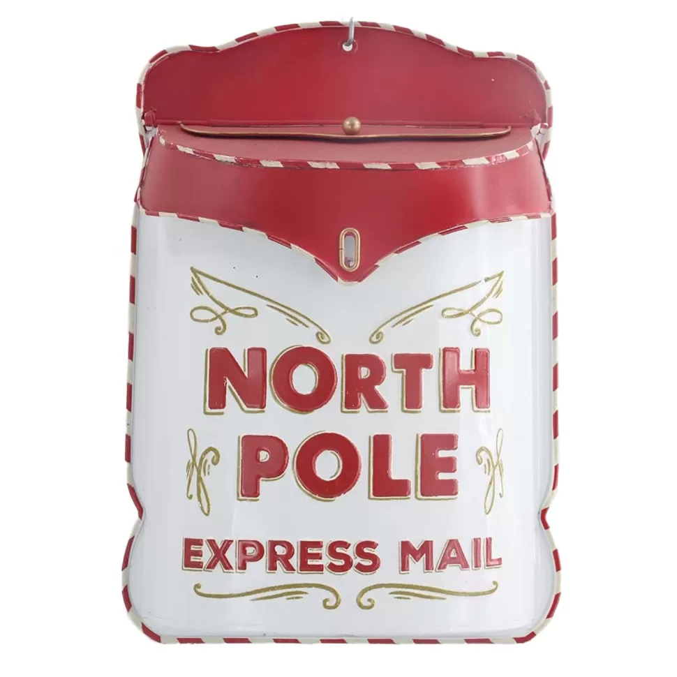 Christmas Forever METAL MAILBOX 11″X3″X15″ W/ “NORTH POLE EXPRESS MAIL”