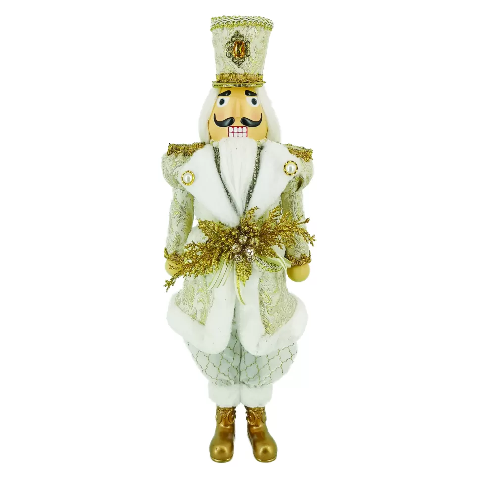 Christmas Forever NUTCRACKER STANDING IVORY/GOLD 24″