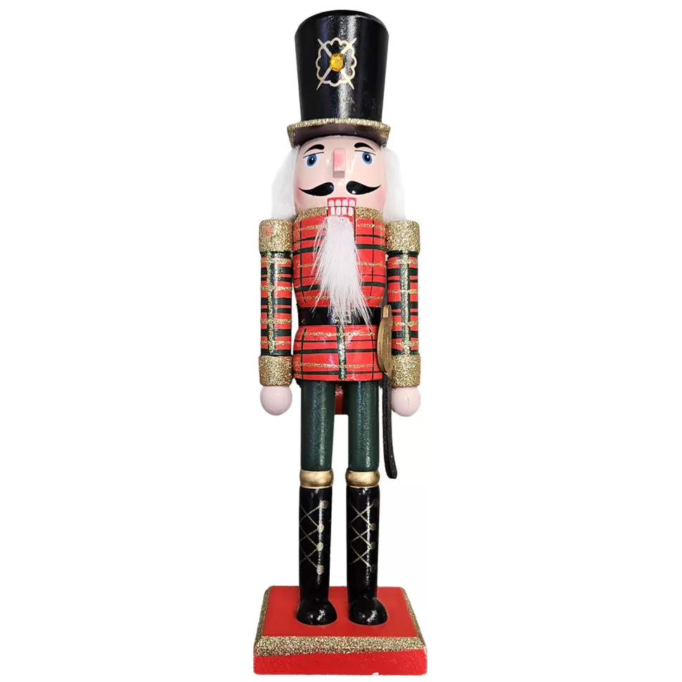 Christmas Forever NUTCRACKER WOODEN STANDING 12″ PAINTED TARTON