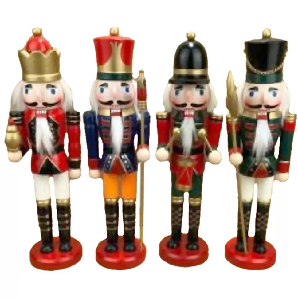 Christmas Forever NUTCRACKER WOODEN STANDING 12″ RED/BLUE/MULTI 4 ASSTD.