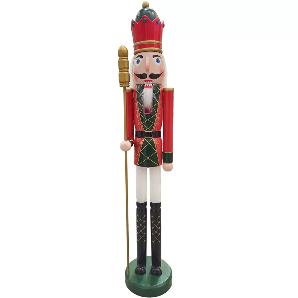 Christmas Forever NUTCRACKER WOODEN STANDING 72″ RED