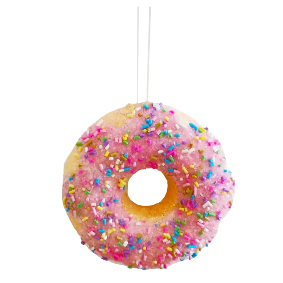 Christmas Forever ORN CANDY SPRINKLE DONUT 4″ PINK