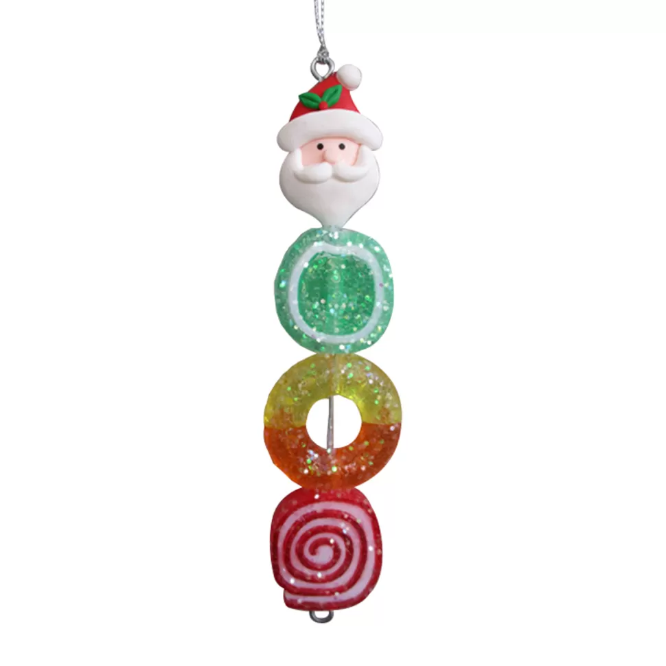 Christmas Forever ORN CANDY STICK W/SANTA 6″ MULTI
