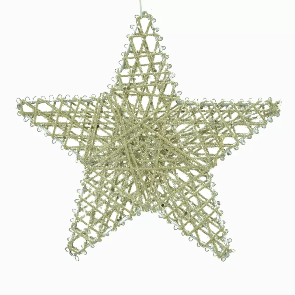 Christmas Forever ORN CHAMP. STAR 8″ ROPE W/ GLITTER