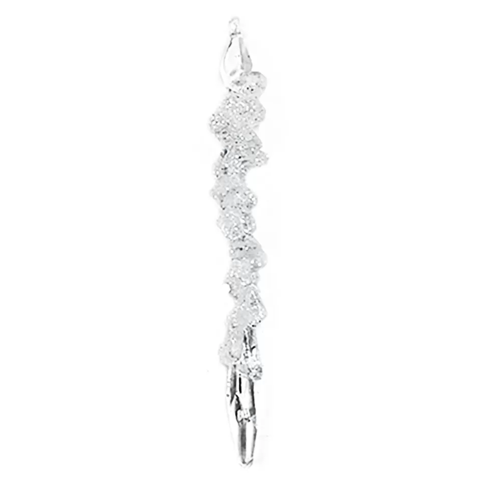 Christmas Forever ORN CLEAR FROST ICICLE 6″ W/ GLTR.