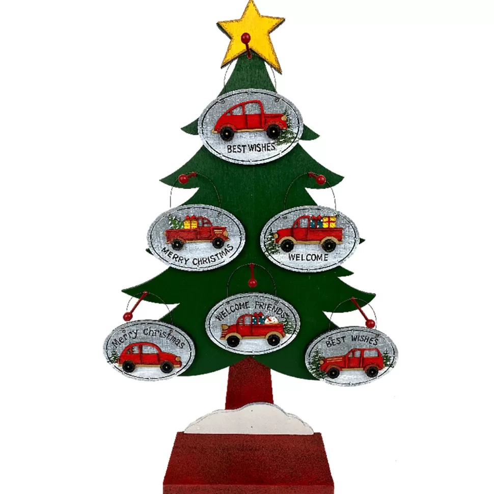 Christmas Forever ORN DSP WOODEN PLAQUE 3.5″ MULTI W/DISPLAY 6/S