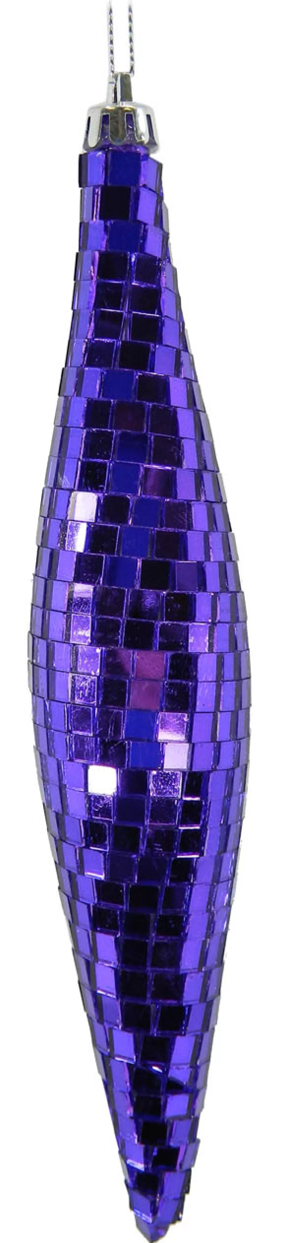 Christmas Forever ORN FINIAL 200MM PURPLE COVERED W/ MIRROR FACETS