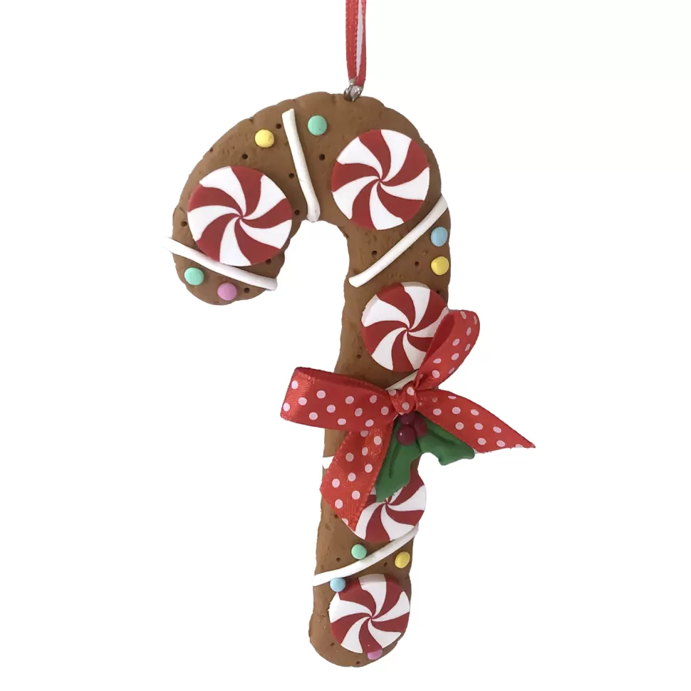 Christmas Forever ORN GINGERBREAD CANDY CANE 4.9″ CLAY DOUGH