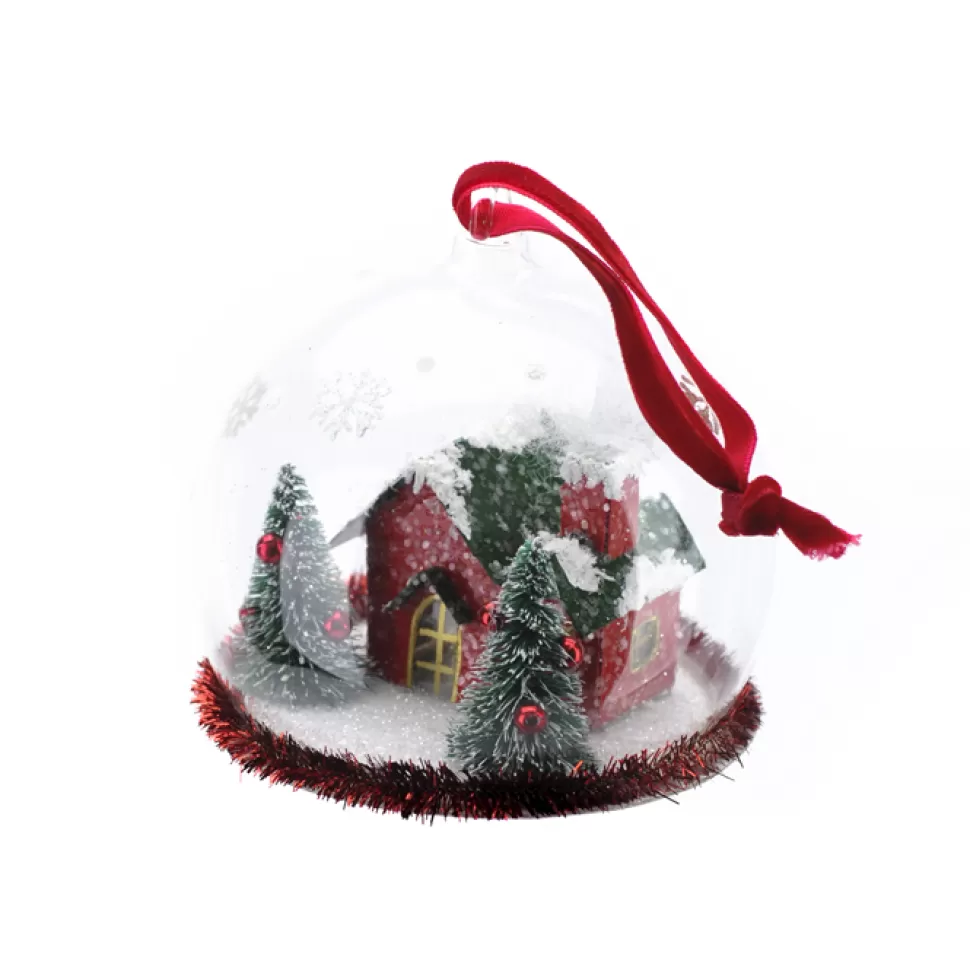 Christmas Forever ORN GLASS BALL 3.5″ W/ WORKSHOP INSIDE