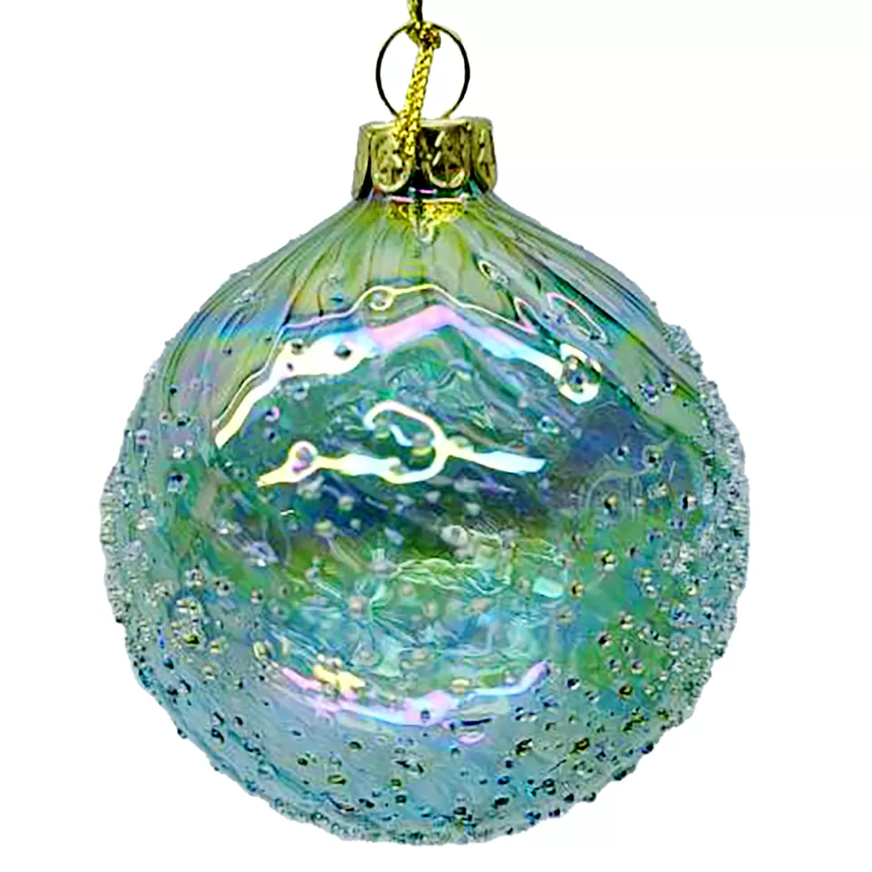 Christmas Forever ORN GLASS BALL 3″ BLUE AQUA