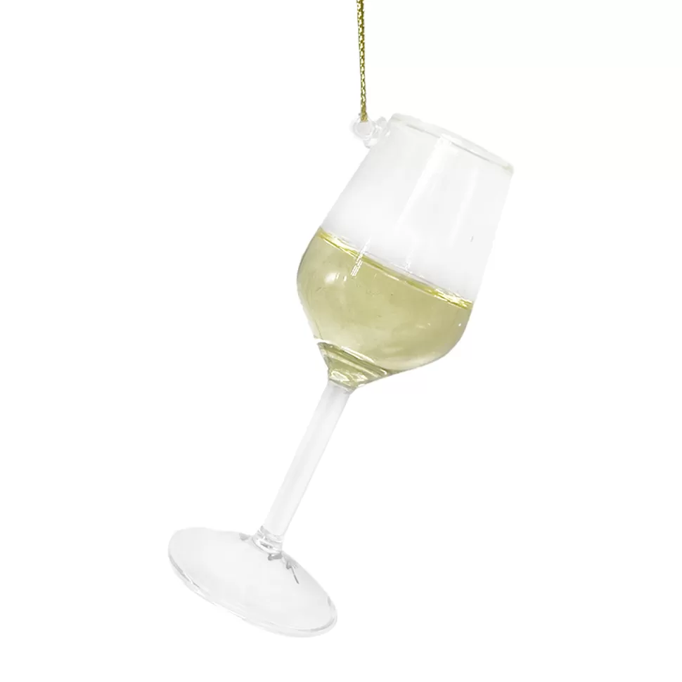 Christmas Forever ORN GLASS CHAMPAGNE 4″ YELLOW