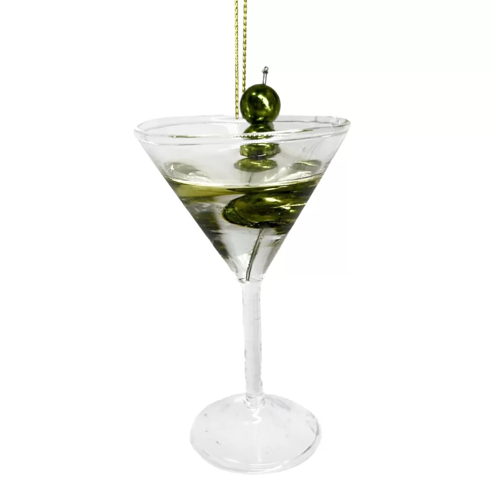 Christmas Forever ORN GLASS MARTINI 4.5″ CHARTREUSE