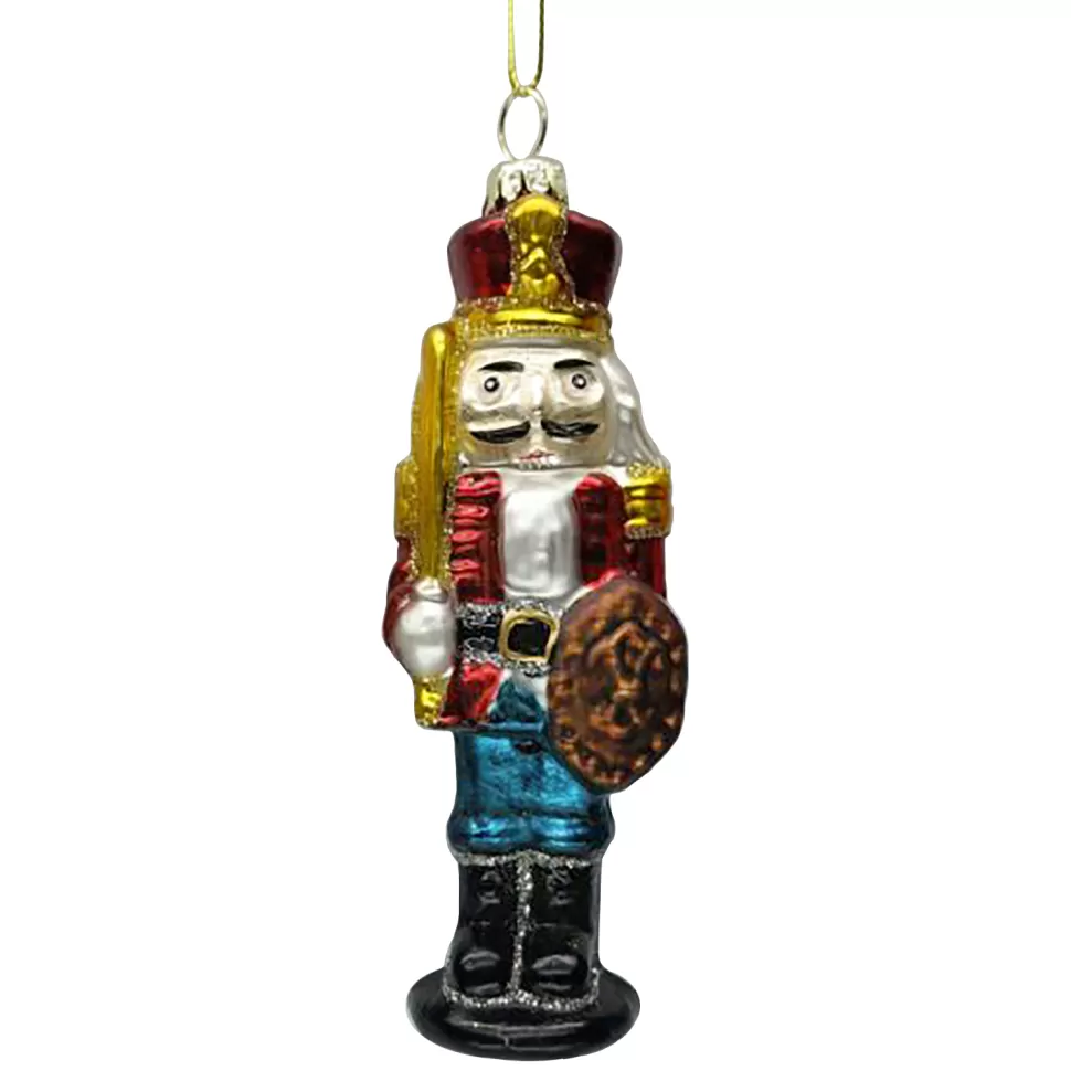 Christmas Forever ORN GLASS NUTCRAKER 5″ RED/BLUE