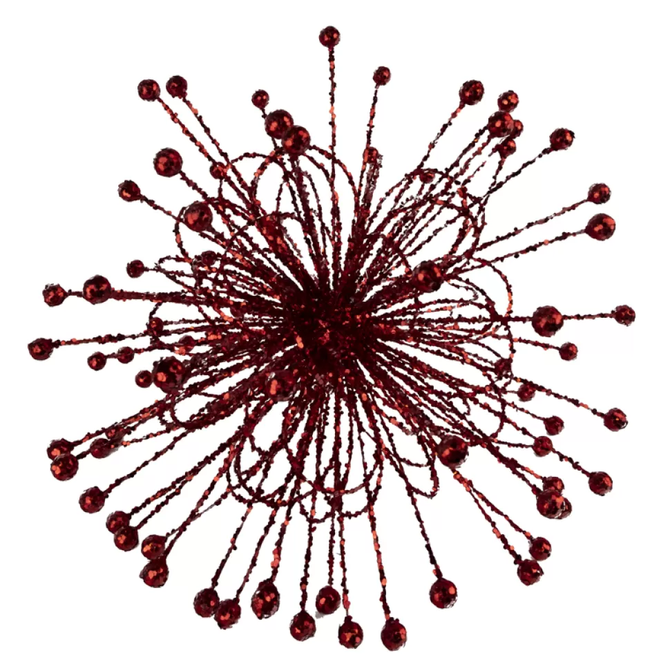Christmas Forever ORN STAR BURST 16″ W/ RED GLTR