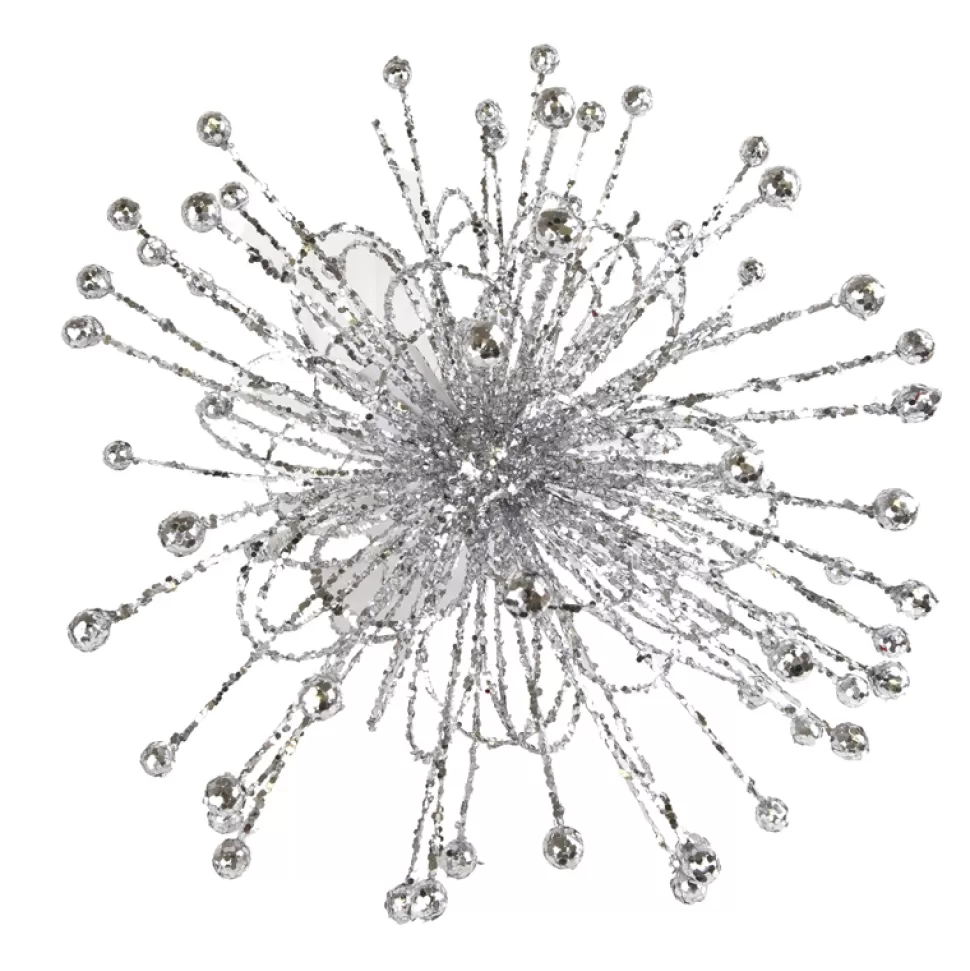 Christmas Forever ORN STAR BURST 16″ W/ SILVER GLTR