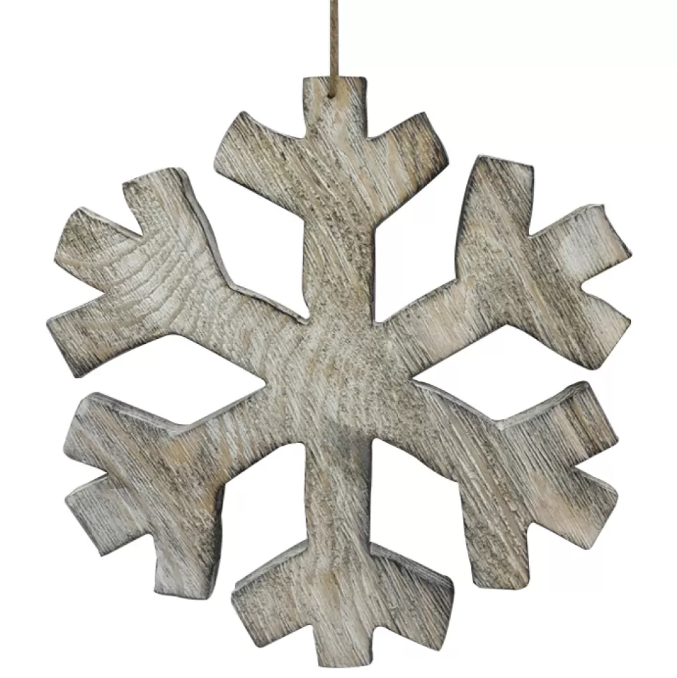 Christmas Forever ORN WOODEN SNOWFLAKE 11″ BIRCH LOOK NATURAL COLOR