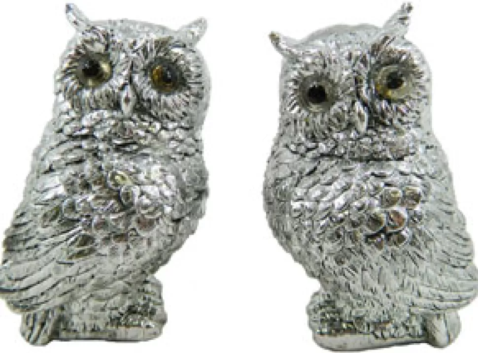 Christmas Forever OWL 3″ PEWTER 2/S