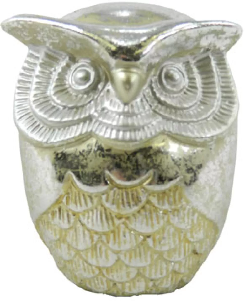 Christmas Forever OWL 4.5″ ANTIQUE SILVER