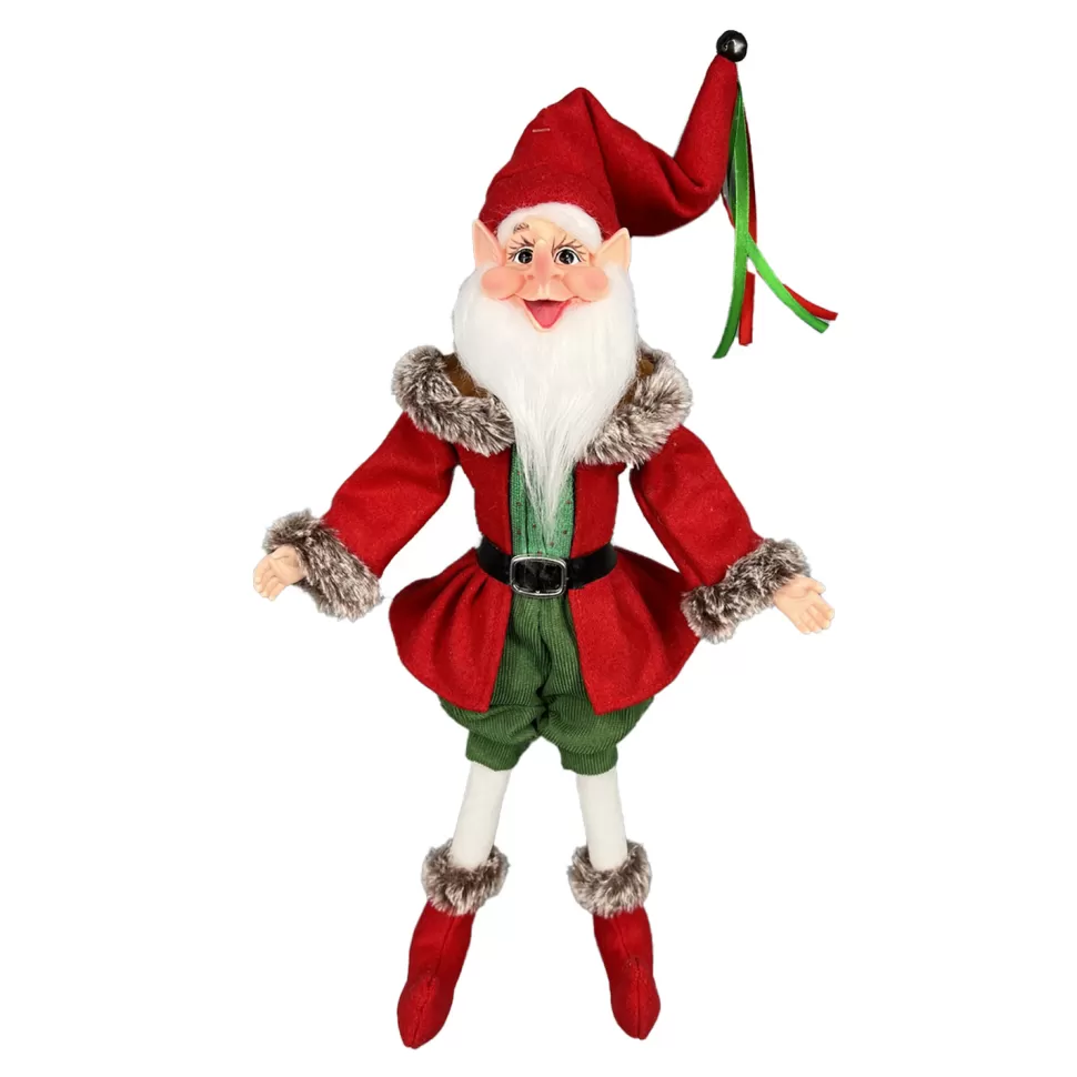 Christmas Forever POSABLE ELF 18″ RED/GREEN/BROWN