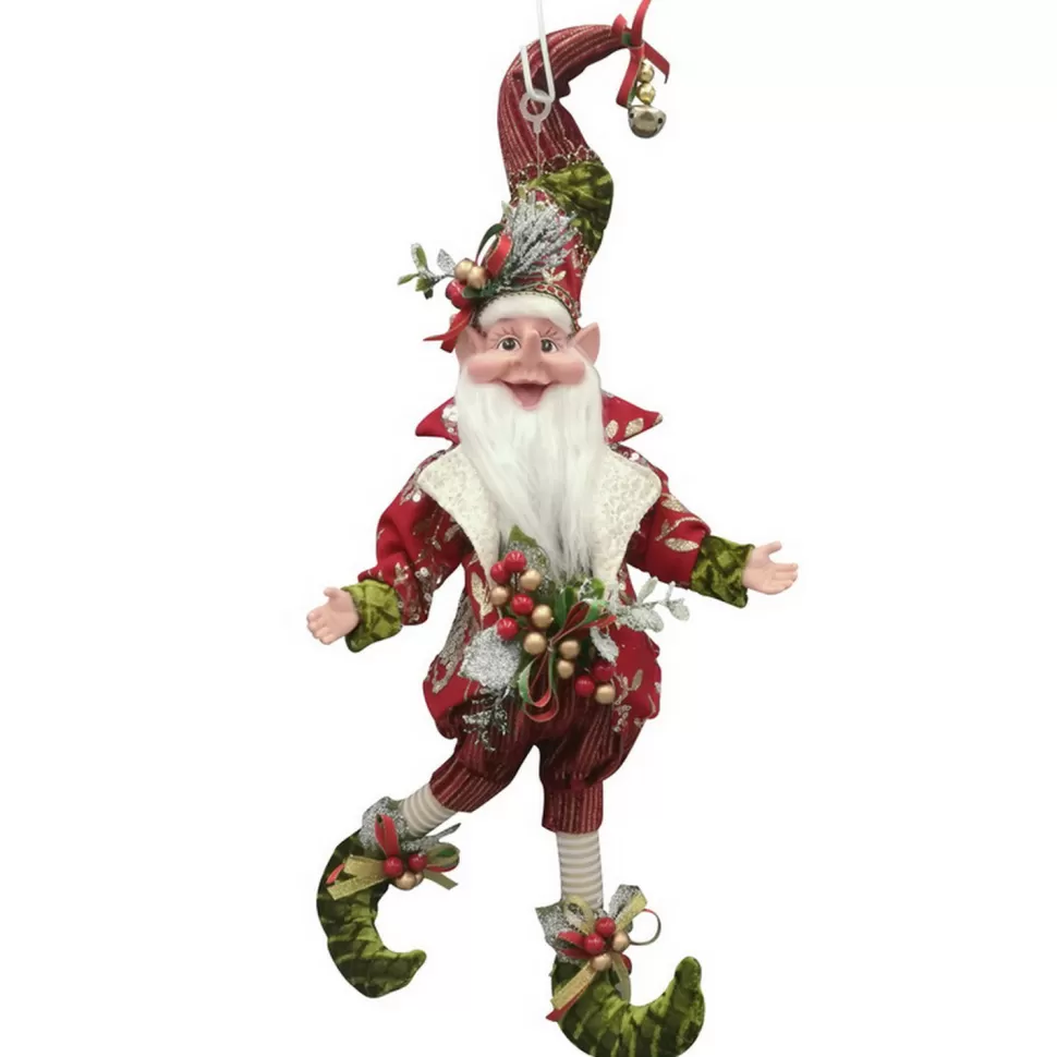 Christmas Forever POSABLE ELF WHIMSICAL 16″ RED/GREEN/GOLD