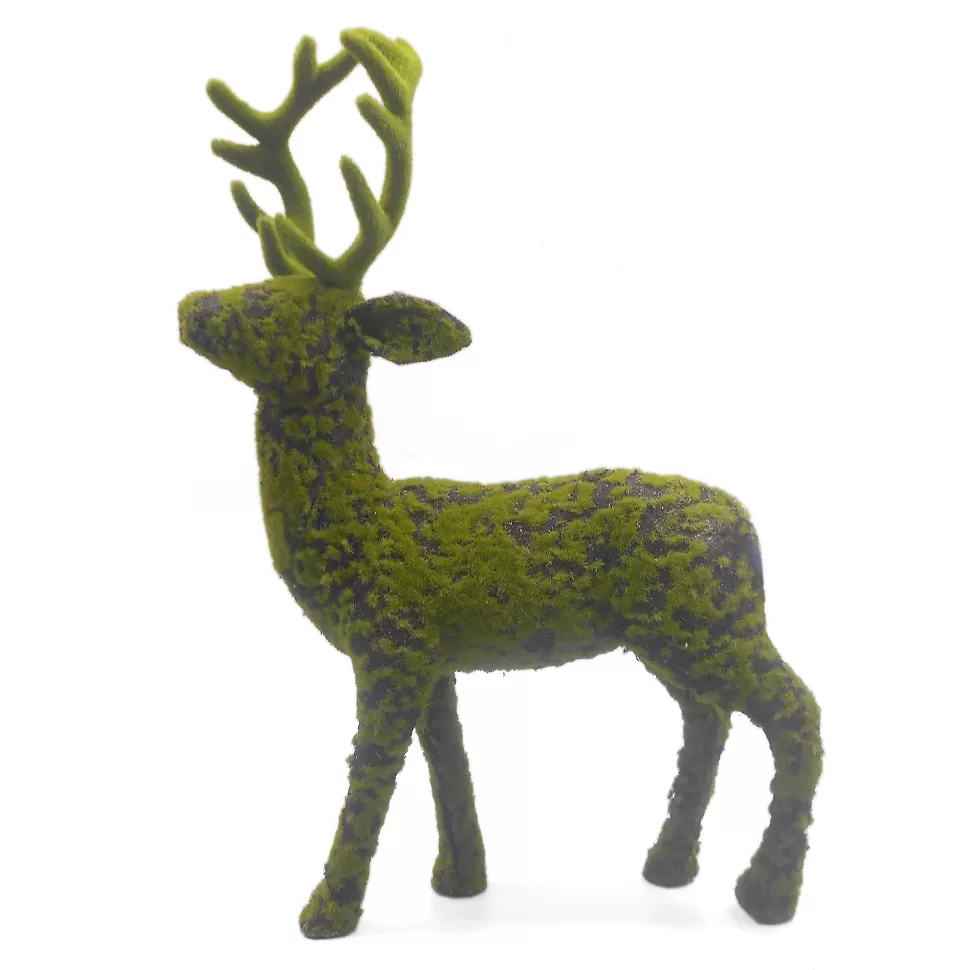 Christmas Forever REINDEER STANDING 14″x20″ MOSS GREEN