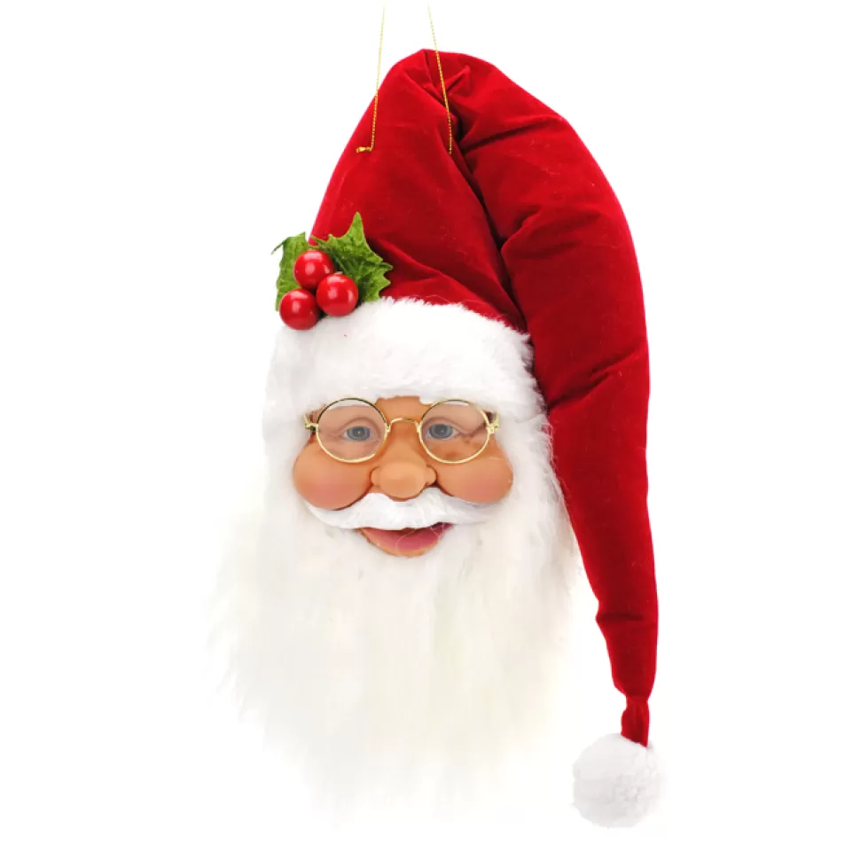 Christmas Forever SANTA HEAD 18″ RED