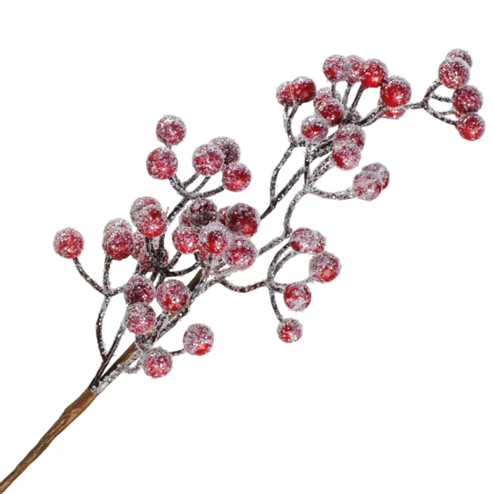 Christmas Forever SPRAY BERRY 15″ RED W/ ICE GLITTER