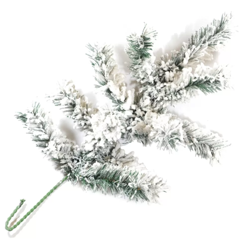Christmas Forever SPRAY FLOCKED PVC PINE 26″ 11 TIPS W/ HEAVY SNOW