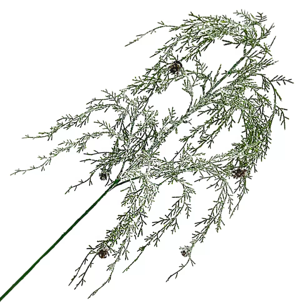 Christmas Forever SPRAY HANGING CEDAR 34″ GREEN FROSTED/GLITTER