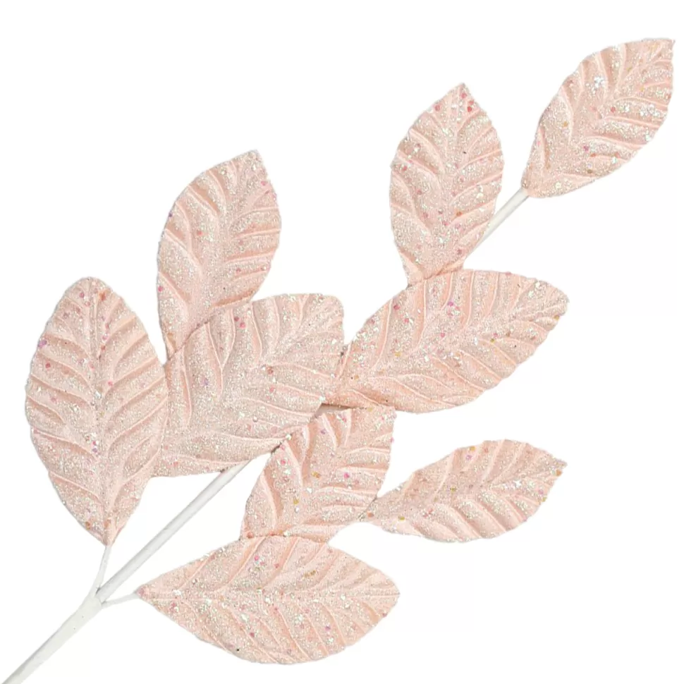 Christmas Forever SPRAY LEAVES FROSTED 28″ SLATE GREEN