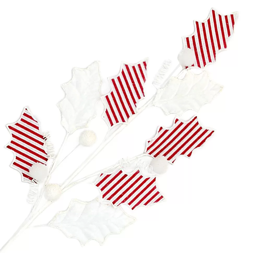 Christmas Forever SPRAY LEAVES LONG 22.5″ CHAMPAGNE METALLIC ELONGATED LEAVES