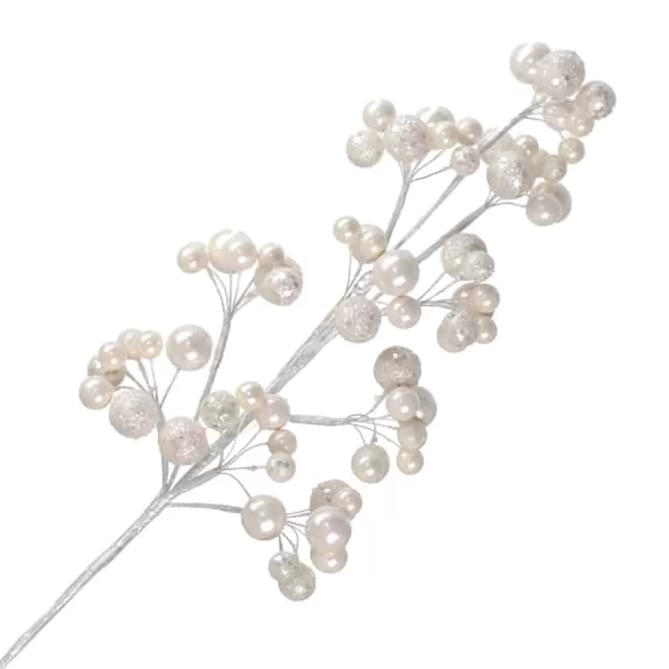 Christmas Forever SPRAY PEARLS 19″ WHITE PEARL GLTR