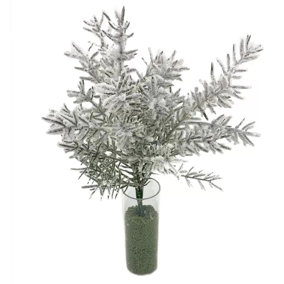 Christmas Forever SPRAY PINE FLOCKED 12″ NEEDLE PINE GREEN