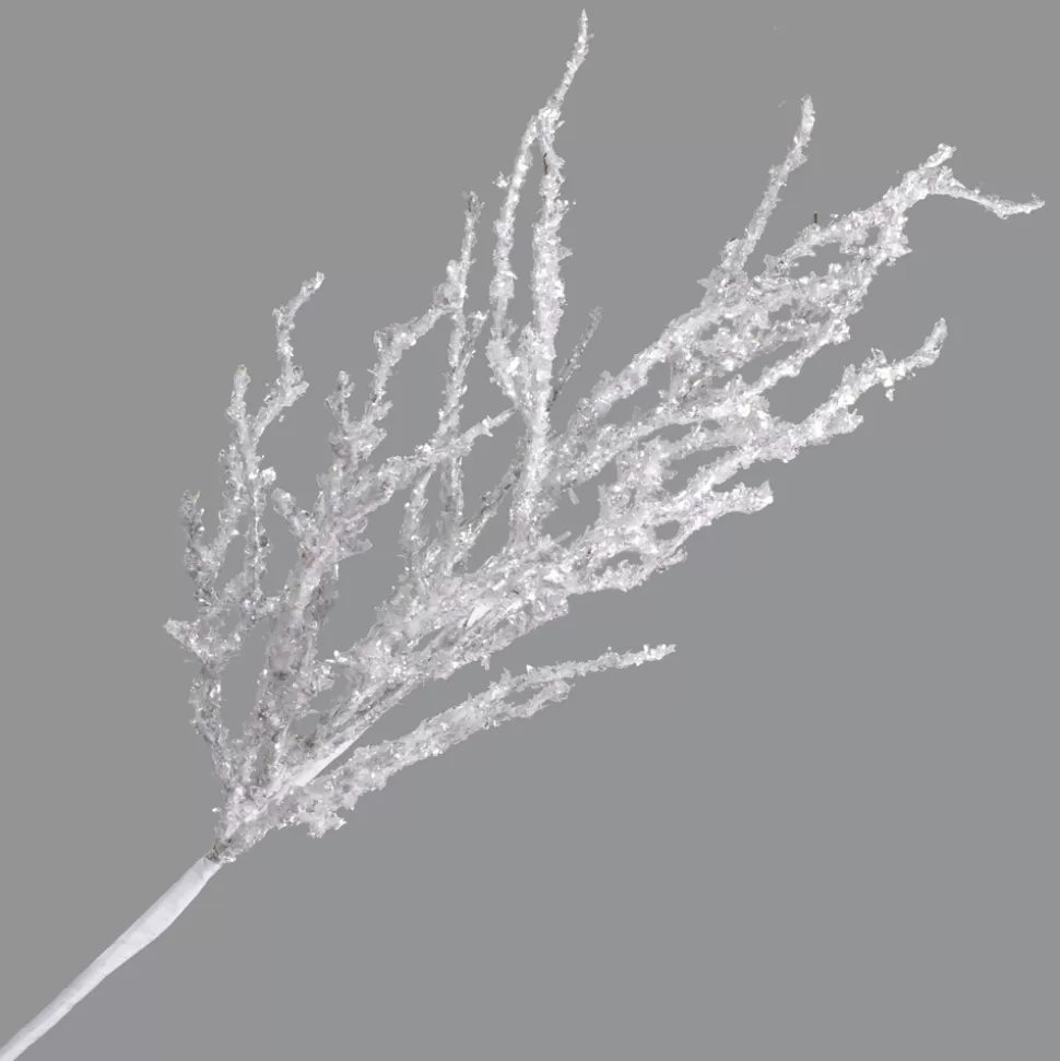 Christmas Forever SPRAY TWIG 17.5″ WHITE & ICE GLITTER